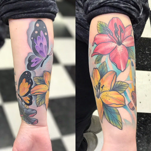 Explore men's tattoo ideas forearm, creative tattoo ideas in Albany, available at Make Your Mark Tattoo