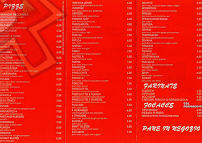 Carte du Pizzeria Ferrando à Genoa