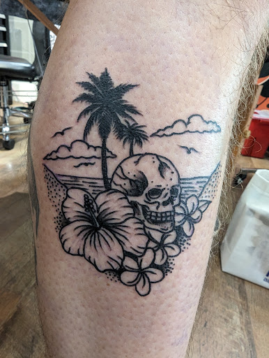 Explore 1 2 sleeve tattoo ideas, creative tattoo ideas in Honolulu, available at Aloha Tattoo Waikiki Hilton Hawaiian Village Rainbow Bazaar