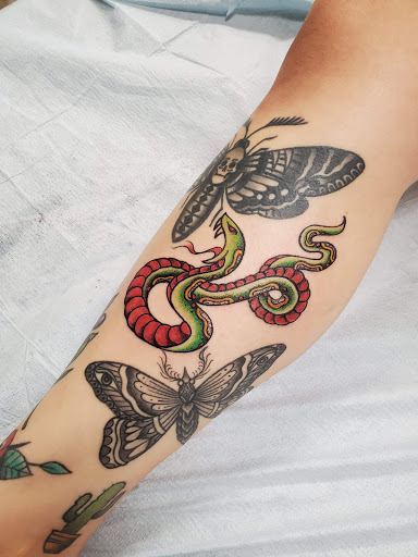 Explore clock tattoo idea, creative tattoo ideas in Bakersfield, available at CLASSIC STANDARD TATTOO CO.