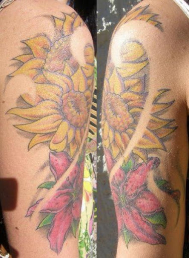 Explore matching husband and wife tattoo ideas, creative tattoo ideas in Cary, available at Double Deuce Tattoo and Art Gallery