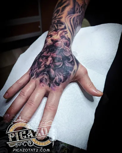 Explore cool shoulder tattoo ideas, creative tattoo ideas in Palm Desert, available at Picazo Tattoo Studio
