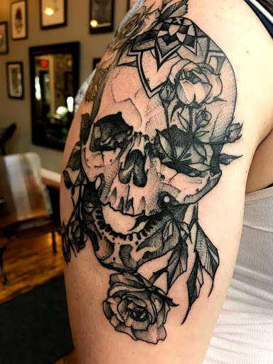 Explore amsterdam tattoo ideas, creative tattoo ideas in Burlington, available at Nine Dot Studio