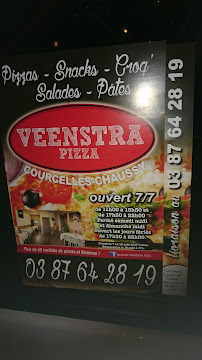 Pizzeria Veenstra Pizza Snack à Courcelles-Chaussy (la carte)