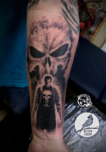 Explore chicano sleeve tattoo ideas, creative tattoo ideas in Nashville, available at RedBird Tattoo