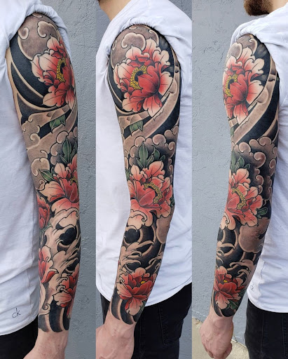 Explore flag tattoo ideas, creative tattoo ideas in Fort Collins, available at Linden Street Tattoo Company