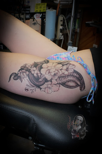Explore simple outline tattoo ideas, creative tattoo ideas in Moweaqua, available at Fleshwound Tattoo