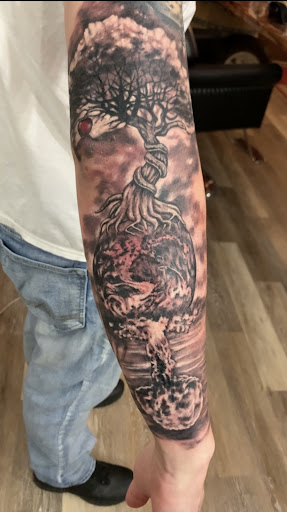 Explore face tattoos ideas, creative tattoo ideas in Longview, available at Burning Rock Tattoo