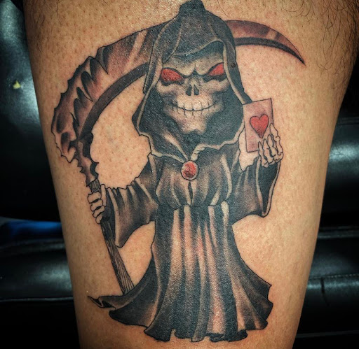 Explore gunslinger tattoo ideas, creative tattoo ideas in Phoenix, available at Legacy Ink