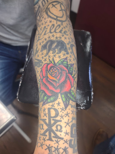 Explore black widow tattoo ideas, creative tattoo ideas in Lubbock, available at Sinners & Saints Art Company