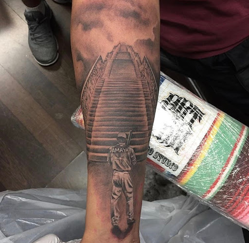 Explore pool tattoo ideas, creative tattoo ideas in Coachella, available at Art & Ink Tattoo Studio