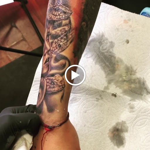 Explore redfish tattoo ideas, creative tattoo ideas in Orange, available at Lincoln Avenue Tattoo