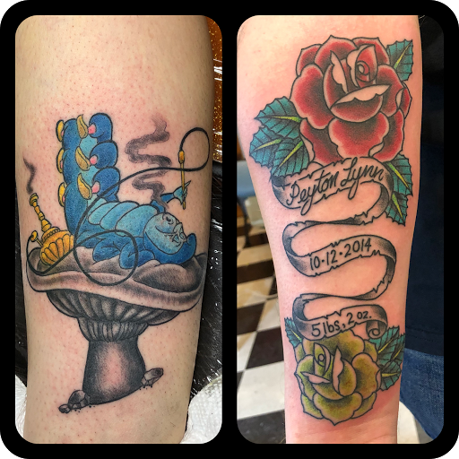 Explore small name tattoo ideas, creative tattoo ideas in Black River Falls, available at Black River Tattoo