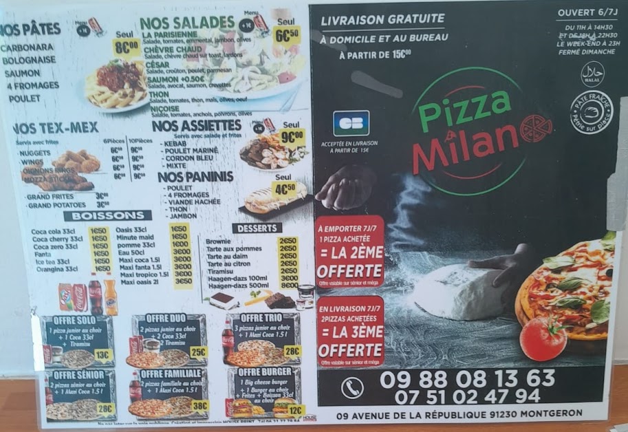 Pizza milano à Montgeron