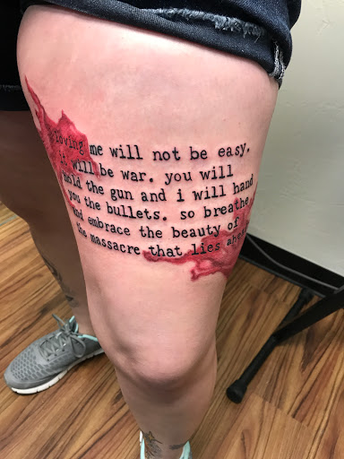 Explore bass guitar tattoo ideas, creative tattoo ideas in Amarillo, available at Tattoo Spa LLC