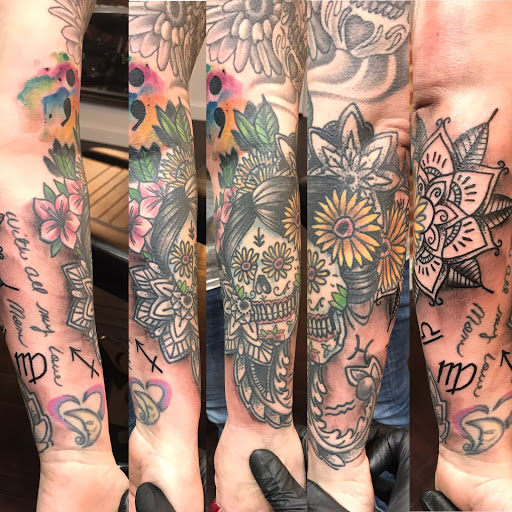 Explore bomb tattoo ideas, creative tattoo ideas in Kansas City, available at Golden Stag Tattoo and Gallery