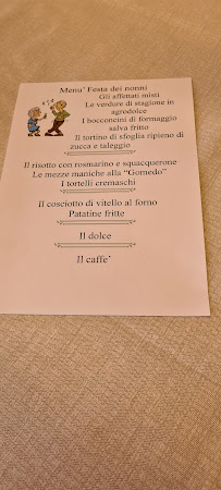 Carte du Ristorante Gomedo à Gombito