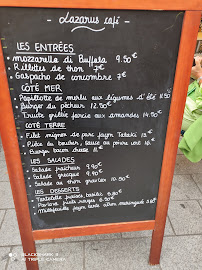 Menu du Lazarus Café à Rennes