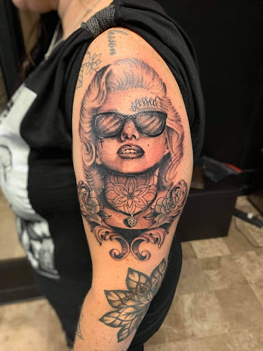 Explore egyptian goddess tattoo ideas, creative tattoo ideas in Sunbury, available at Knuckles & Needles Tattoo Parlor