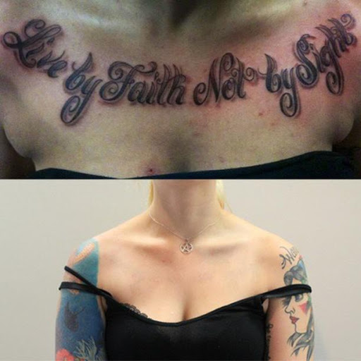 Explore name cover up tattoo ideas male, creative tattoo ideas in Milwaukee, available at Removery Tattoo Removal & Fading