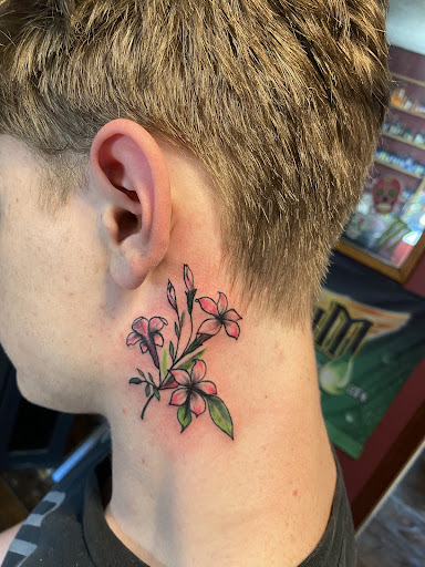 Explore red hand tattoo ideas, creative tattoo ideas in Logansport, available at Fatt Matts Tatts