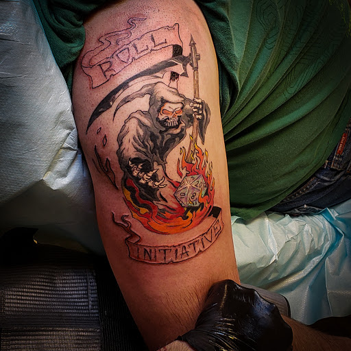 Explore elbow tattoo ideas male, creative tattoo ideas in Tea, available at Red Arbor Tattoo