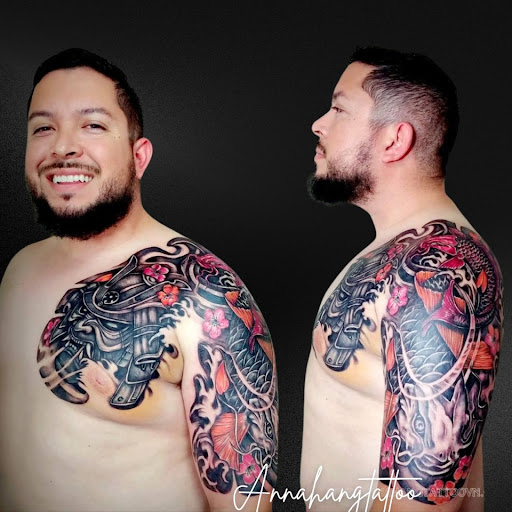 Explore throat tattoo ideas, creative tattoo ideas in Garden Grove, available at Anna Hang Tattoo