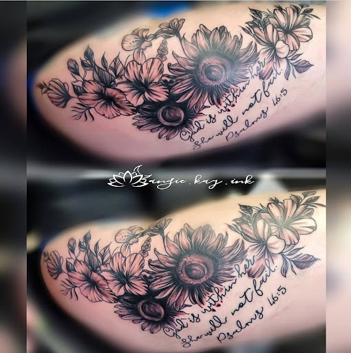 Explore mens small tattoo ideas, creative tattoo ideas in Casper, available at Luna & Lotus Amethyst Ink Angie Kay