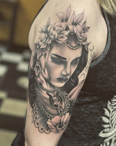 Explore chicken tattoo ideas, creative tattoo ideas in Stevens Point, available at Black Rabbit Tattooing