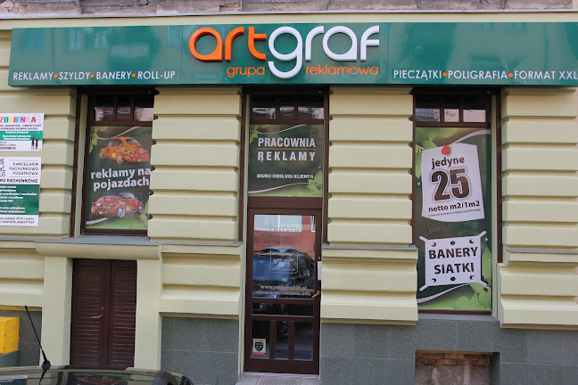 Artgraf - Grupa Reklamowa - agencja reklamowa Szczecin - reklama na auta - drukarnia Szczecin - pieczątki - banery Szczecin