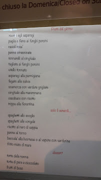 Trattoria Baldini à Florence menu