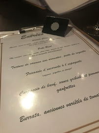 Menu du L'AQUITANIA à Bordeaux