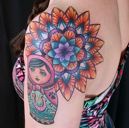 Explore thunderstorm tattoo ideas, creative tattoo ideas in Newburgh, available at Shangri-Las Tattoo Emporium