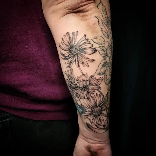 Explore number 7 tattoo ideas, creative tattoo ideas in Minocqua, available at Whisky Rose Tattoo Parlor