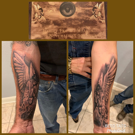 Explore lower sleeve tattoo ideas, creative tattoo ideas in Round Rock, available at Beto Tats