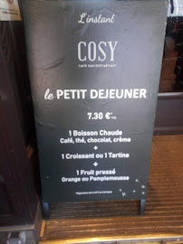 Restaurant français Cosy à Maisons-Laffitte (le menu)