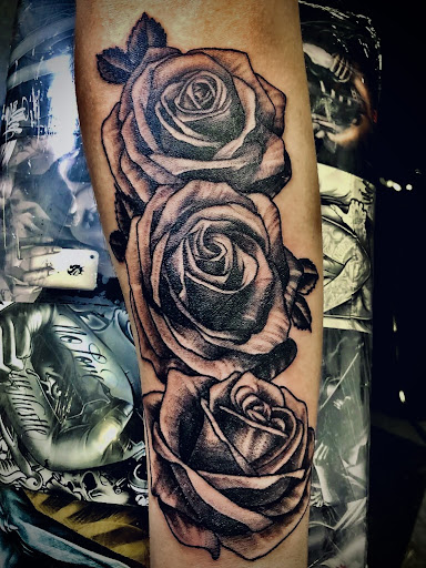 Explore quad tattoo ideas, creative tattoo ideas in Fort Worth, available at Wild Rooster Tattoo & Piercing