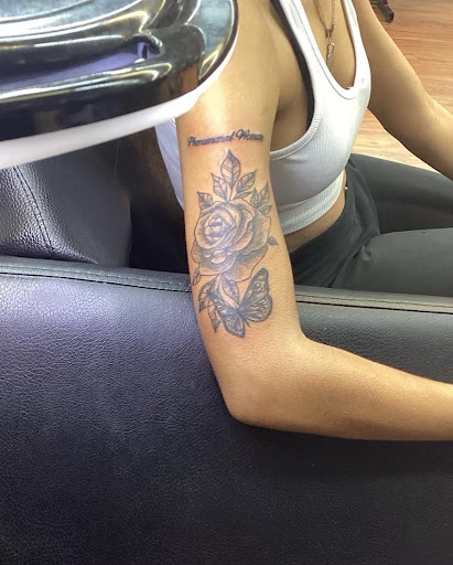 Explore v8 tattoo ideas, creative tattoo ideas in Cocoa, available at Rorschach Tattoo Shop and Piercing Studio