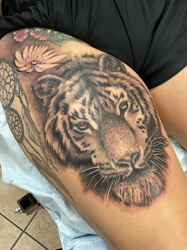 Explore rottweiler tattoo ideas, creative tattoo ideas in El Paso, available at Mind Over Needle Tattoo Studio