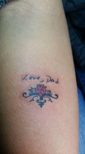 Explore small dinosaur tattoo ideas, creative tattoo ideas in Davis, available at SIX GUN SOUND TATTOO