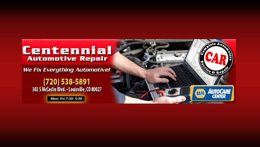Auto Repair Shop «Centennial Automotive Repair», reviews and photos, 302 McCaslin Blvd, Louisville, CO 80027, USA
