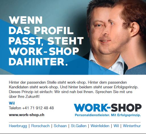 work-shop Personal Wil GmbH Öffnungszeiten