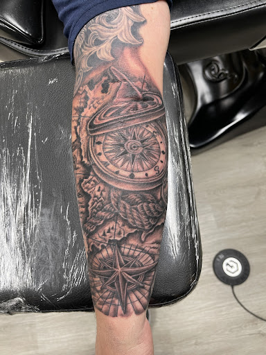 Explore ninja tattoo ideas, creative tattoo ideas in Taylor, available at Solid Tattoo LLC