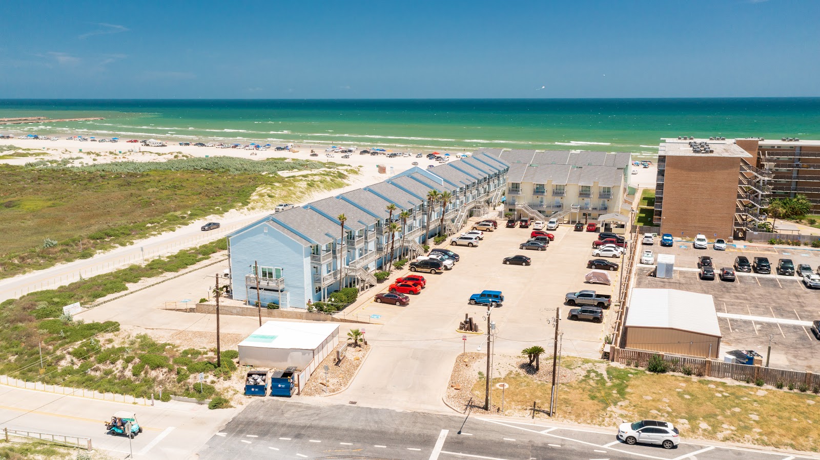 Foto av North Padre beach med lång rak strand