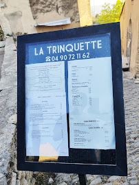 La Trinquette à Gordes menu