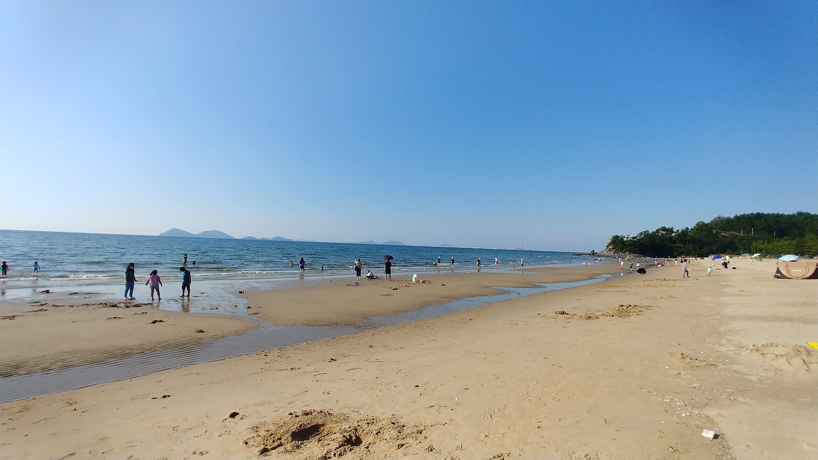 Byeonsan Beach的照片 带有明亮的沙子表面