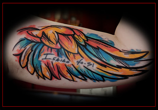 Explore half sleeve mens tattoo ideas, creative tattoo ideas in Fremont, available at Eternal Tattoo And Body Piercing