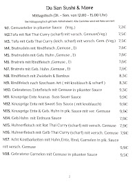 Da San Sushi & More à Seevetal carte