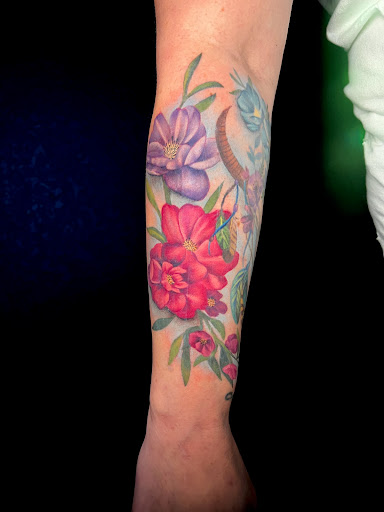 Explore sleeve tattoo ideas male, creative tattoo ideas in Waxahachie, available at Satori Tattoo Collective