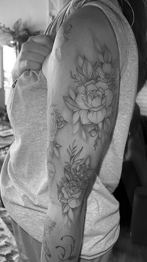 Explore 1 2 sleeve tattoo ideas, creative tattoo ideas in Hartselle, available at Lumith